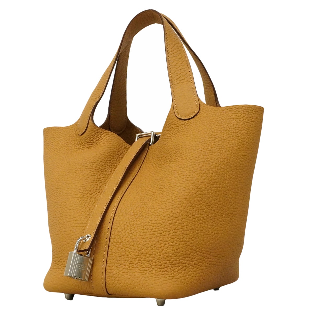 ★最終価格★SALE【6hb1353】エルメス ハンドバッグ ピコタンロックPM トリヨンクレマンス ビスキュイ シルバー金具 G刻印【中古】レディース