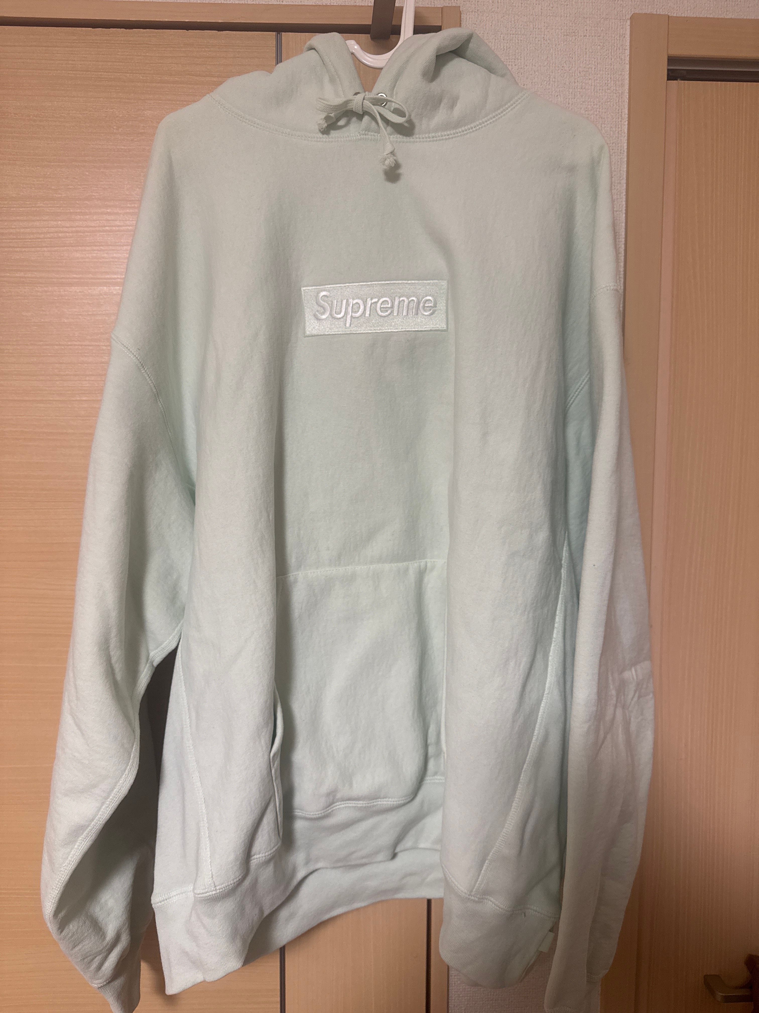 Supreme Box Logo Hooded Sweatshirt "Light Green" (23FW)