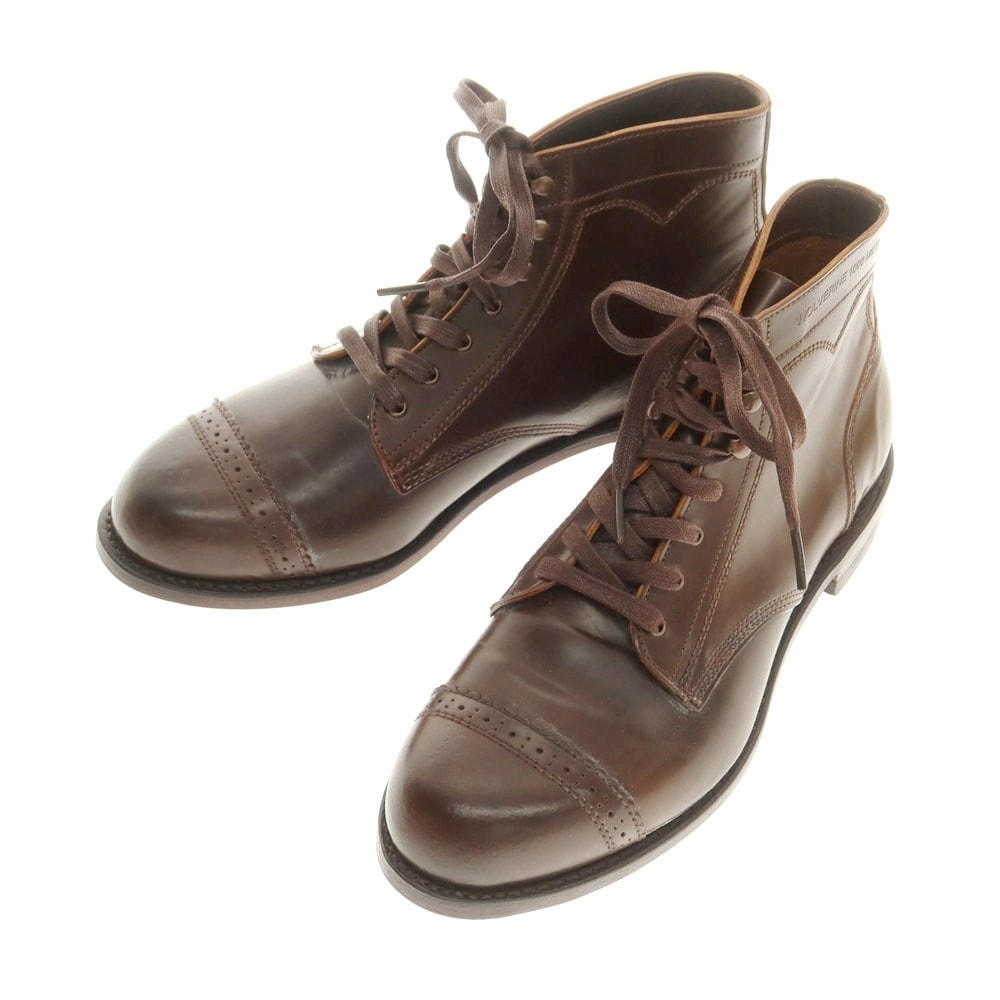 【中古】ウルヴァリン WOLVERINE 1000MILE シェルコードバン ブーツ ブラウン(マホガニー)【サイズ9D】【メンズ】