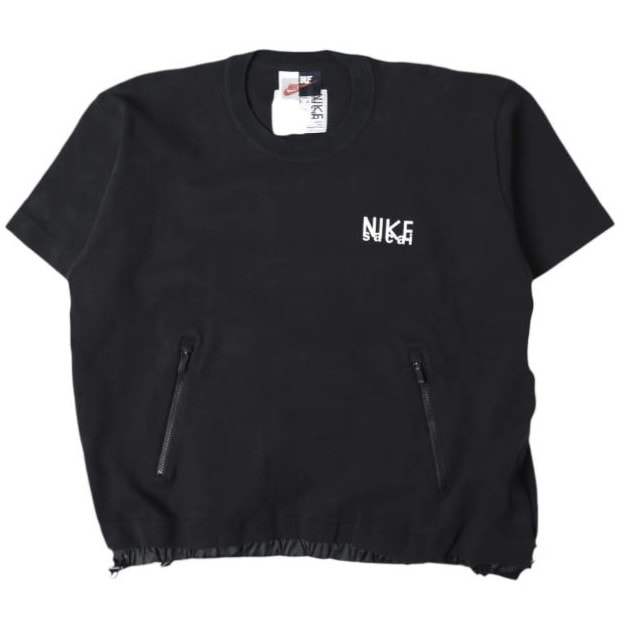 sacai x NIKE サカイ ナイキ 22AW 別注 AS U NRG SS TOP フェイクレイヤード ヘビーウェイト クルーネックTシャツ DQ9056-010 XL BLACK 半袖 トップス g27724