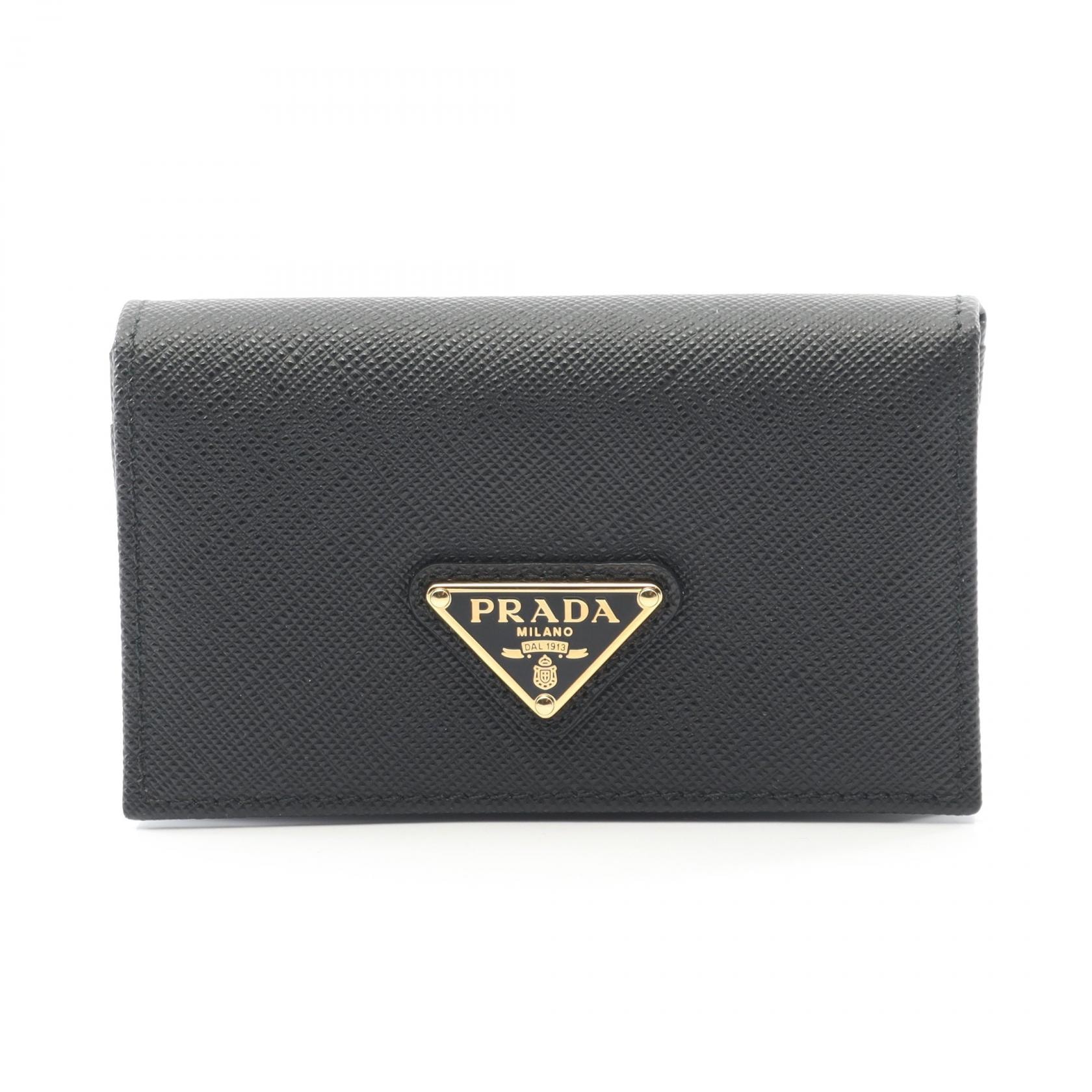 プラダ PRADA SAFFIANO TRIANG カードケース アクセサリー サフィアーノレザー レディース ブラック系 1MC122QHHF0002 【新品】
