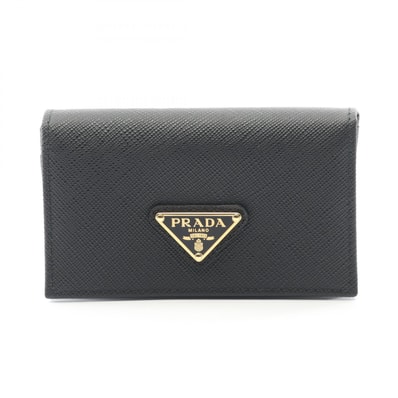 プラダ PRADA SAFFIANO TRIANG カードケース アクセサリー サフィアーノレザー レディース ブラック系 1MC122QHHF0002 【新品】