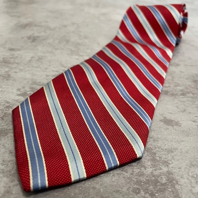 【Brooks Brothers】ブルックスブラザーズ レップタイ レップストライプ ネクタイ レッド ブルー ホワイト シルク100% アメリカ製 メンズ