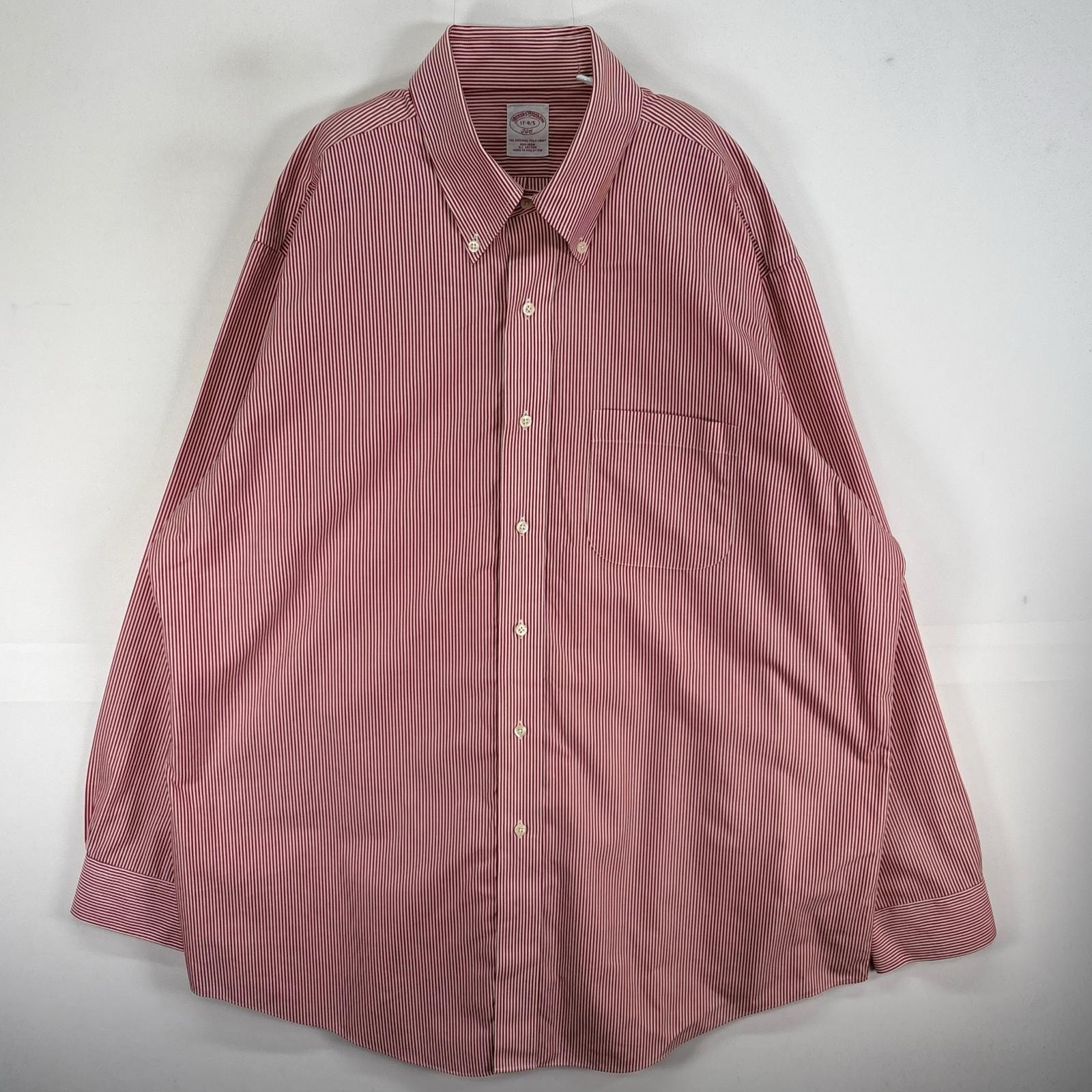 古着 ブルックスブラザーズ Brooks Brothers 長袖シャツ ボタンダウン 346 XL レッド系 ストライプ メンズ
