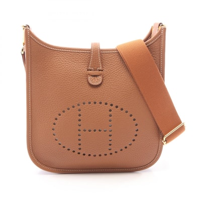 エルメス HERMES エヴリン23 ショルダーバッグ バッグ レザー トリヨンクレマンス トリヨンクレマンス ゴールド レディース ブラウン系 【中古】