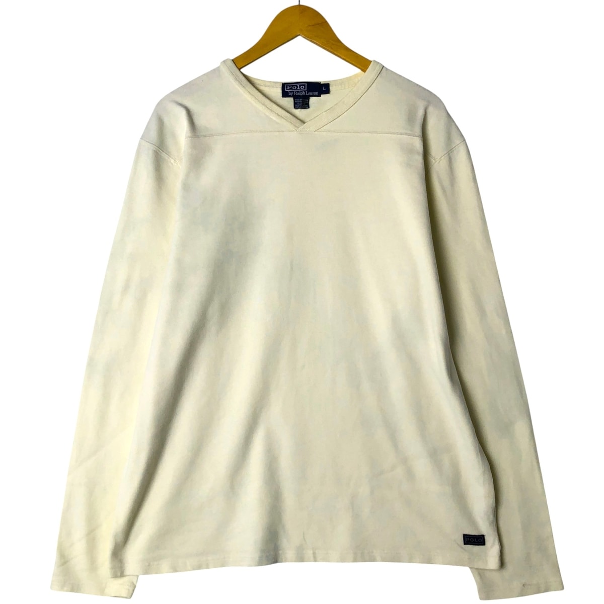 古着 ラルフローレン Ralph Lauren POLO by Ralph Lauren Vネック ロングTシャツ ロンT メンズL相当/eaa562857