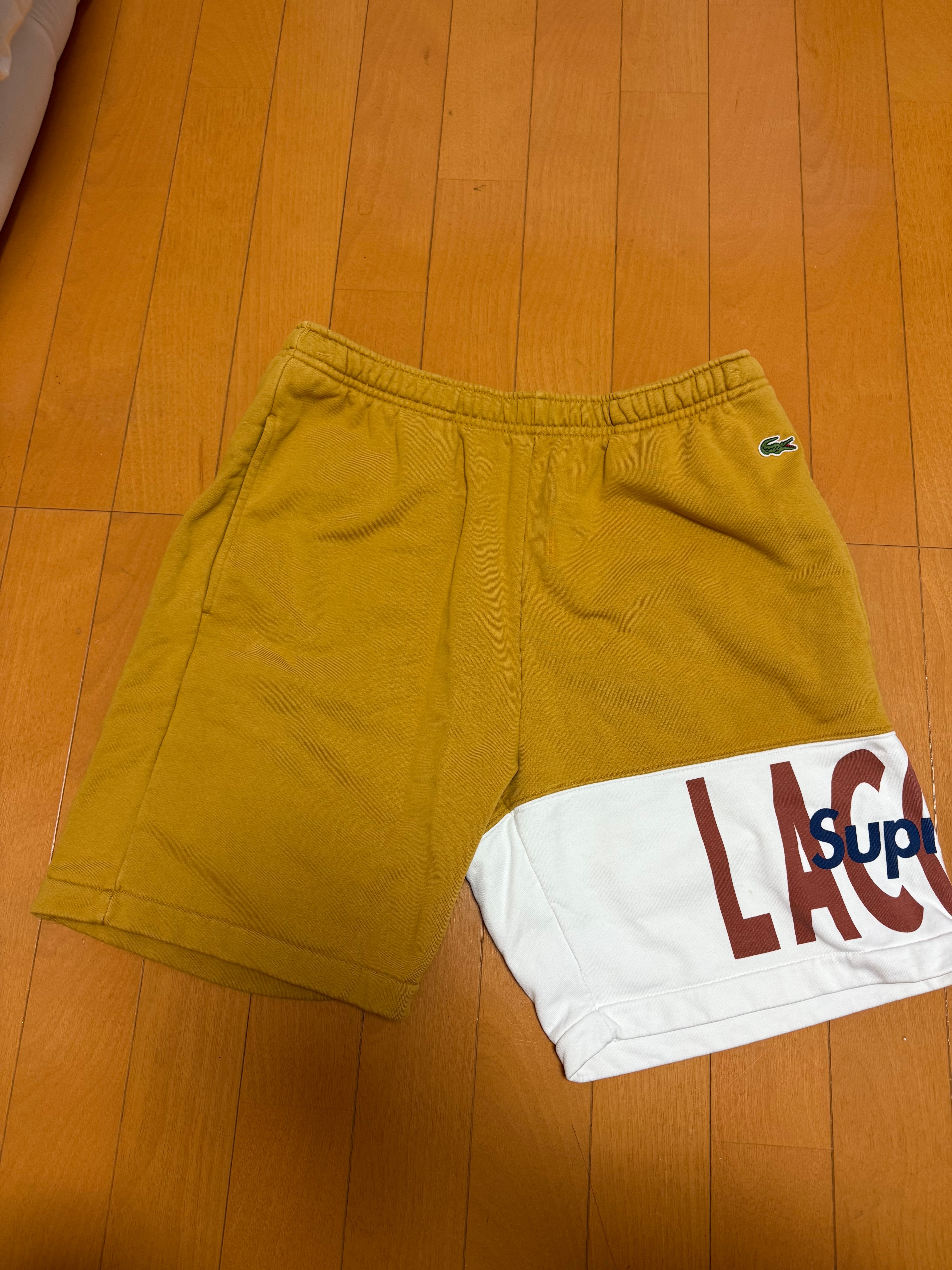 Supreme / Lacoste Logo Panel Sweatshort "Tan"