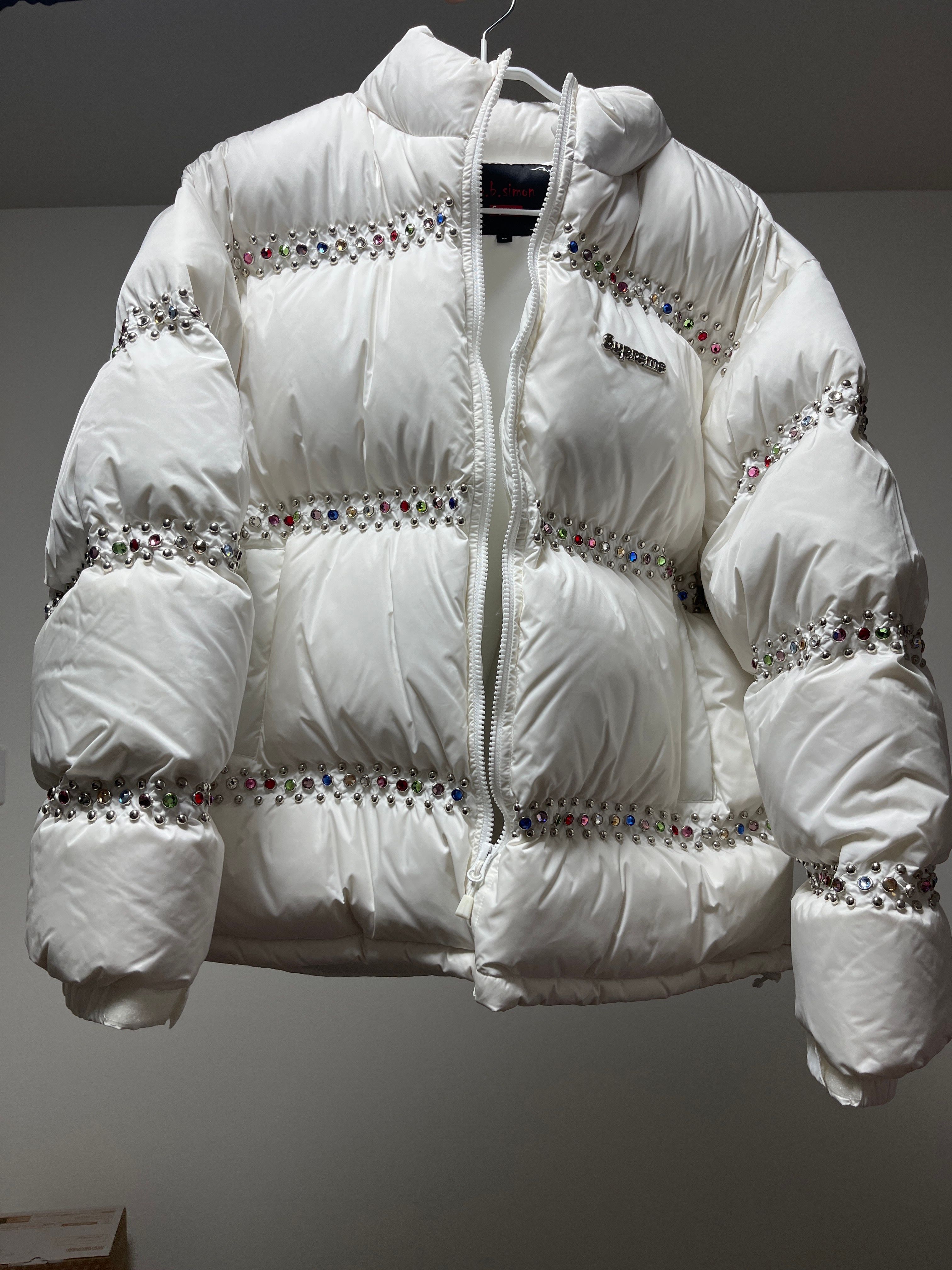 Supreme / B.B. Simon Studded Puffer Jacket "White"