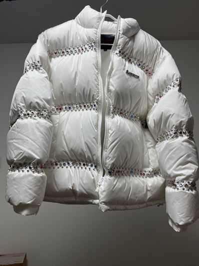 Supreme / B.B. Simon Studded Puffer Jacket "White"