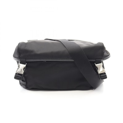 プラダ PRADA Re-Nylon ショルダーバッグ バッグ ナイロン サフィアーノレザー メンズ ブラック系 2VH994 【中古】