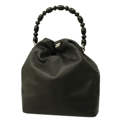 【6kc3071】クリスチャンディオール ハンドバッグ マリスパール レザー ブラック シルバー金具【中古】レディース