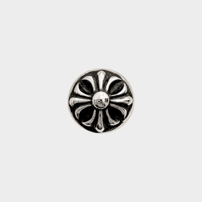 Chrome Hearts Cross Ball Stud Earrings "Silver"