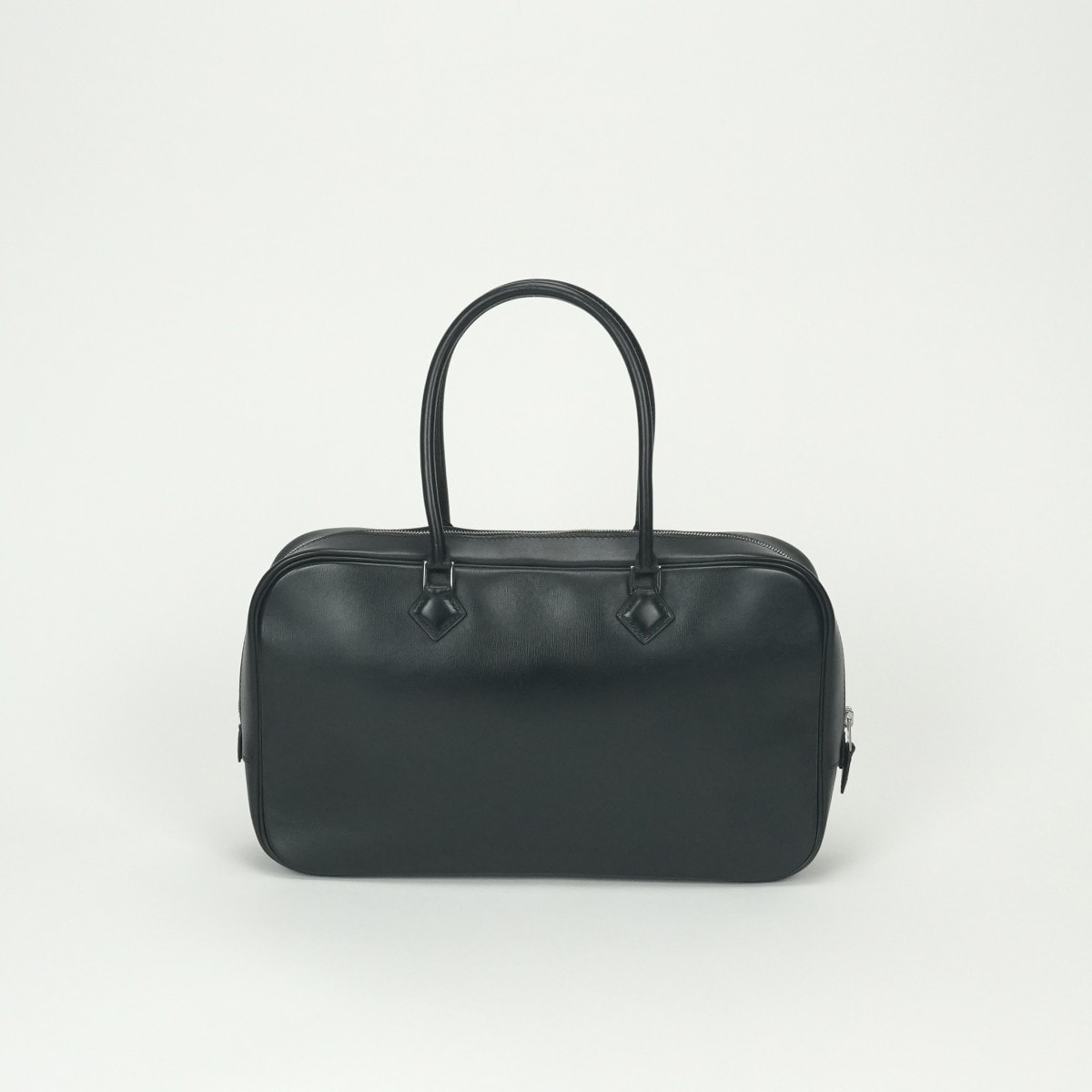 エルメス HERMES プリュムエラン プリュム プリュム28 プリュムエラン28 バッグ トートバッグ ボックスカーフ ノワール Noir ブラック Black 黒 シルバー金具 ハンドバッグ