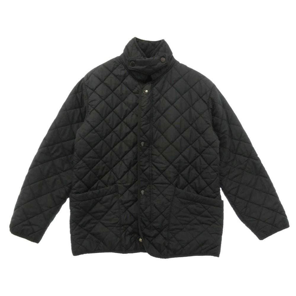 Barbour バブアー 英国製 裏地フリース キルティング ジャケット ブラック系【中古】