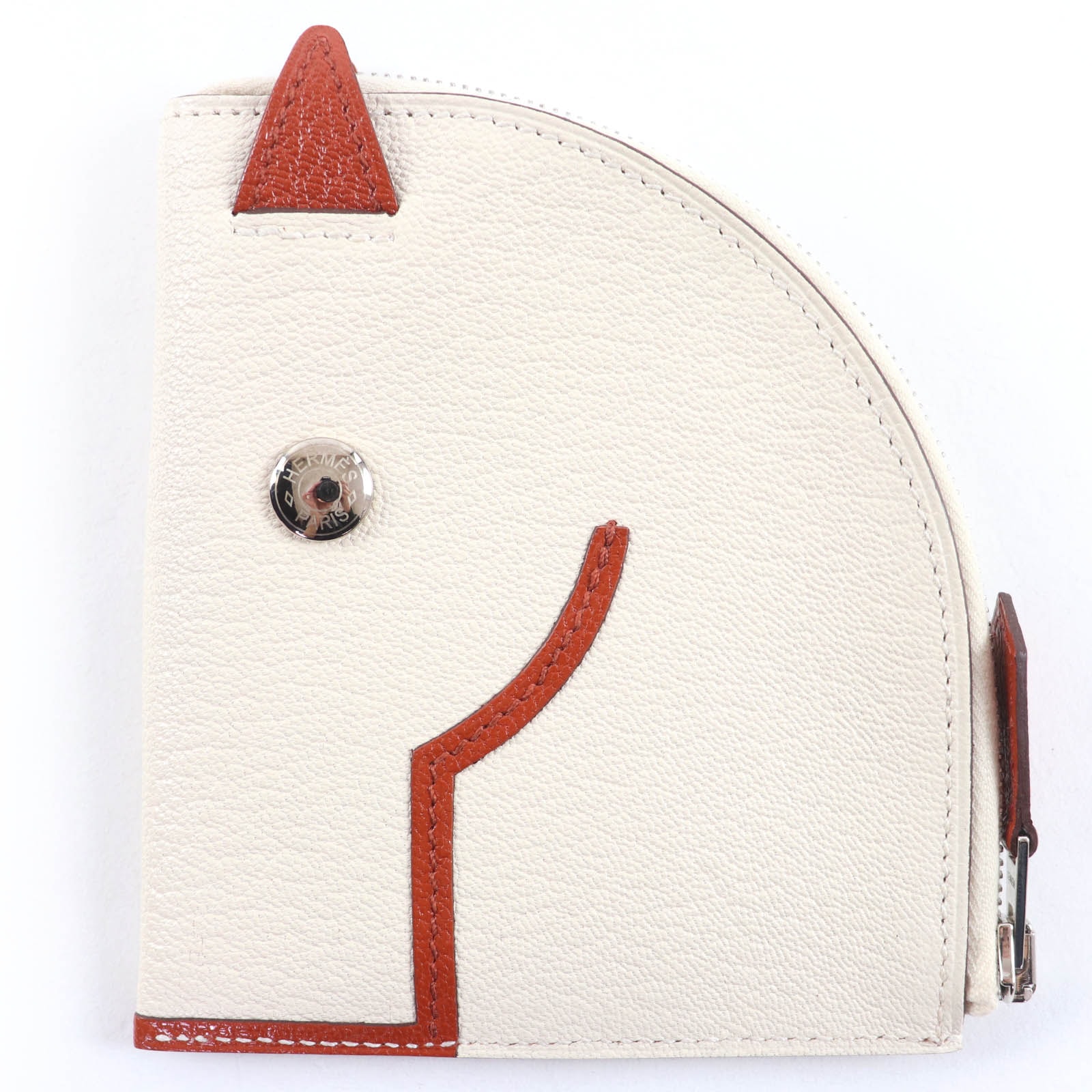 美品 エルメス コインケース パドック アイボリー レディース