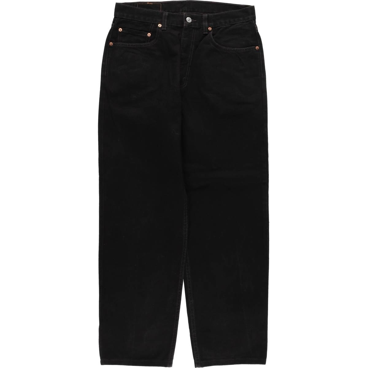 古着 00年代 リーバイス Levi's 550 RELAXED FIT ブラックデニム テーパードデニムパンツ メンズw33相当/evb030875