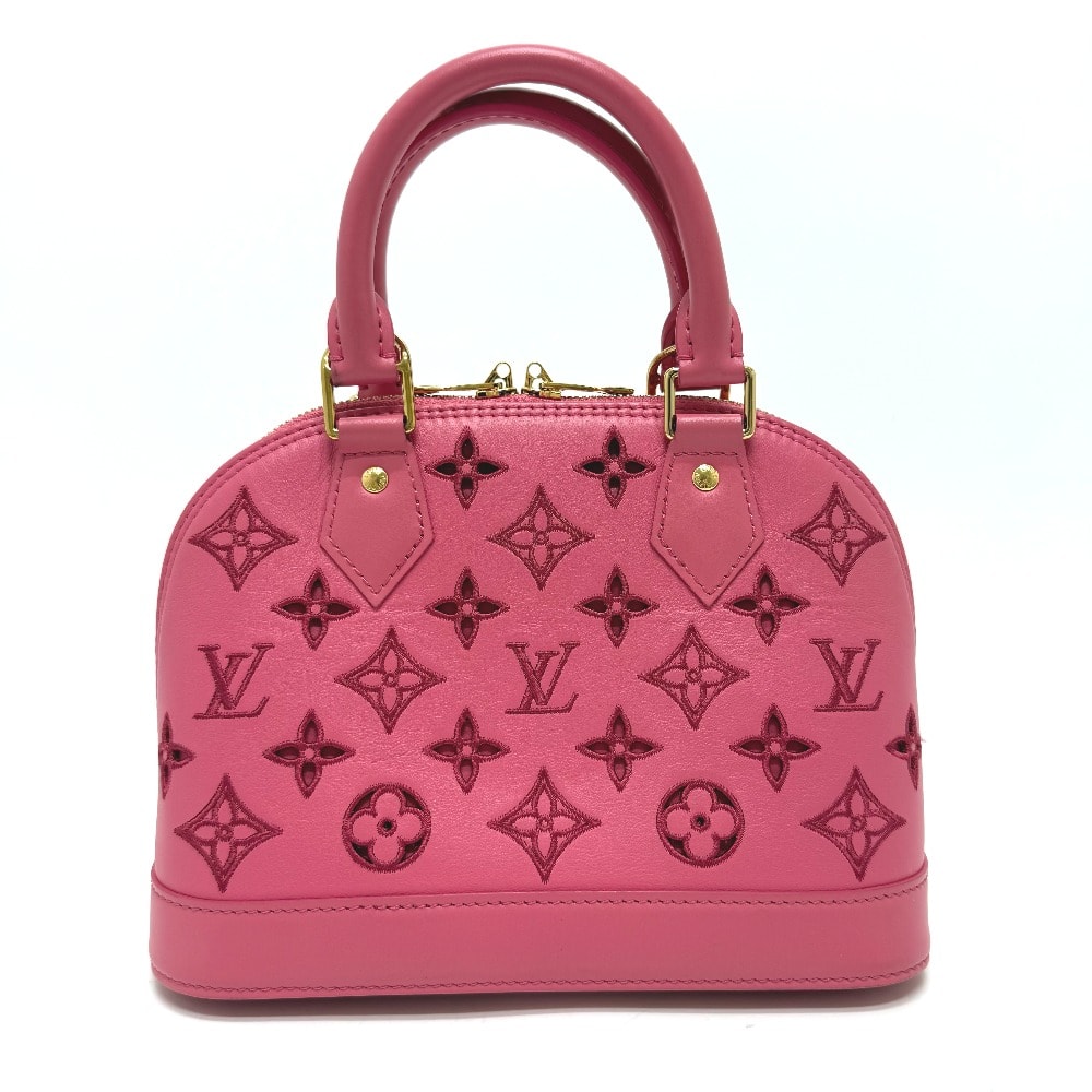 ルイヴィトン LOUIS VUITTON LV ブロデリー アングレーズ アルマBB M22878 2WAY カバン ハンドバッグ レザー ピンク 新品同様