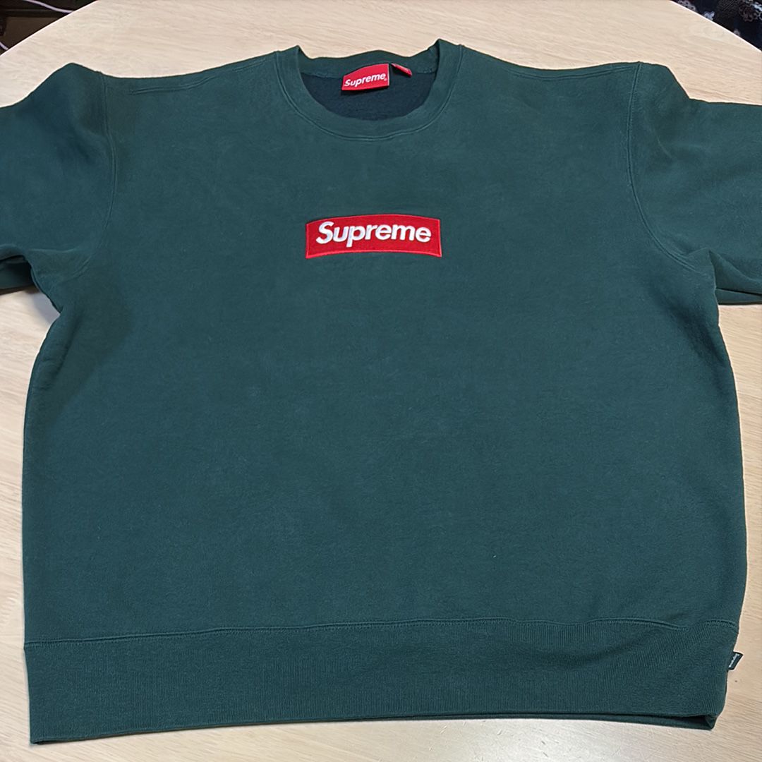 Supreme Box Logo Crewneck "Dark Pine" (22FW)