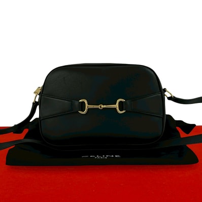 CELINE セリーヌ クレシー スモール カメラバッグ レザー ショルダーバッグ ブラック
32266