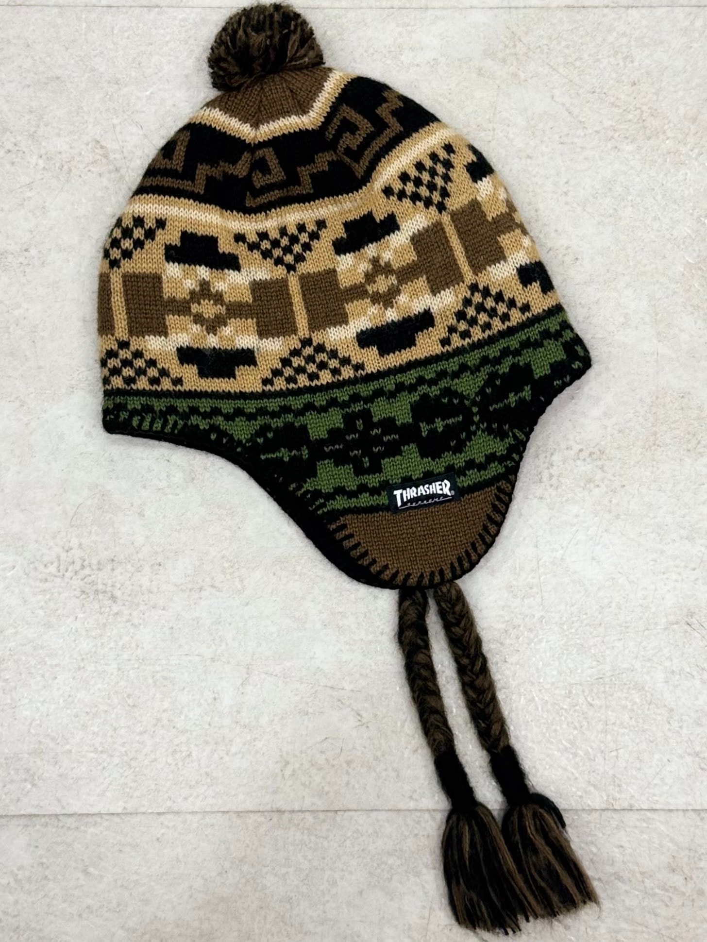 Supreme x Thrasher Earflap Beanie "Brown"