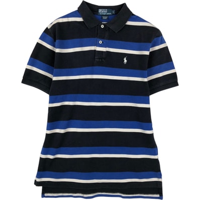 古着 ラルフローレン Ralph Lauren POLO by Ralph Lauren マルチボーダー 半袖 ボーダー ポロシャツ メンズM相当/eaa644700