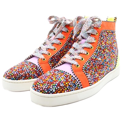 クリスチャンルブタン 【美品】スワロフスキー ハイカットスニーカー/ 40