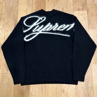 Supreme Angora Script Sweater "Black"