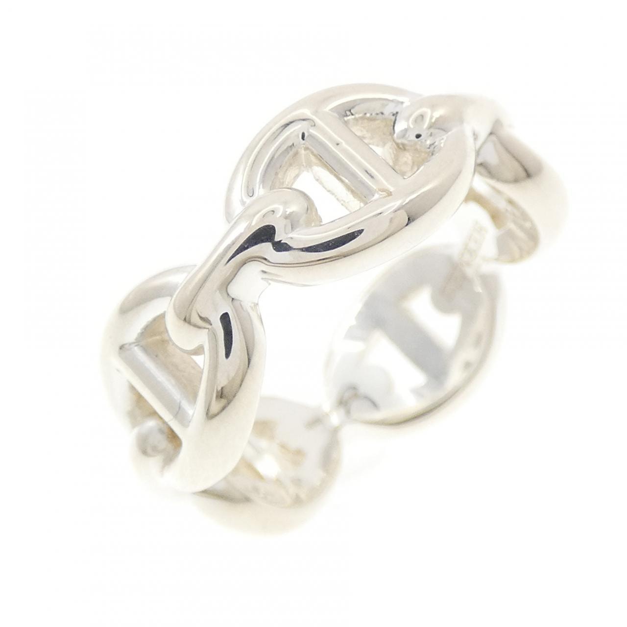 Hermes Chaine D'ancre Enchainee Ring PM "Silver"