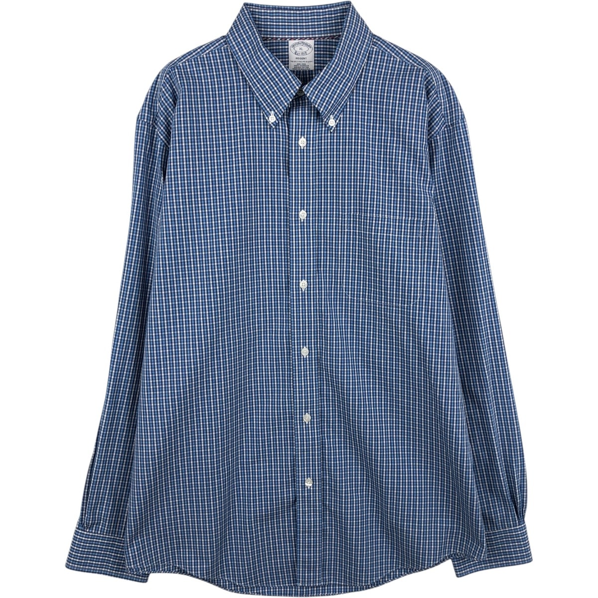古着 ブルックスブラザーズ Brooks Brothers Est.1818 REGENT 長袖 ボタンダウンチェックシャツ メンズXL相当/eaa636015