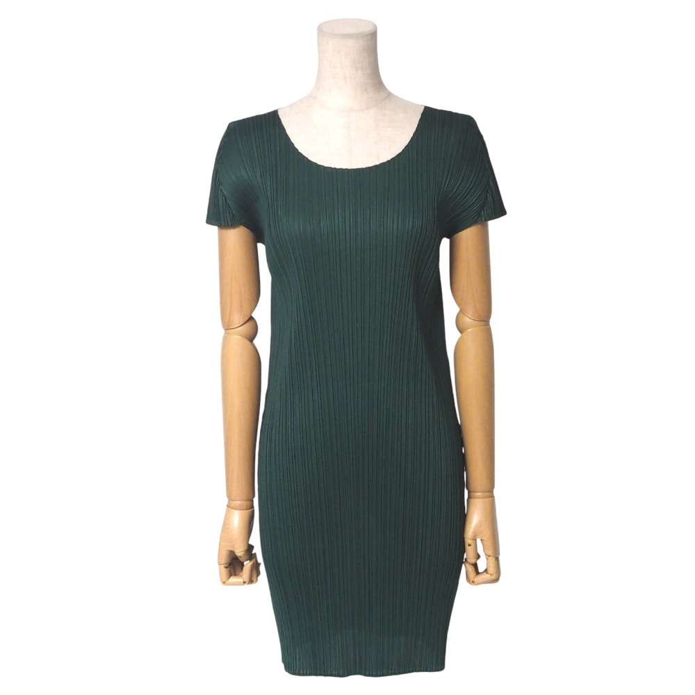 ■美品■PLEATS PLEASE ISSEY MIYAKE プリーツプリーズ イッセイミヤケ ワンピース サイズ3 プリーツ キャップスリーブ チュニック ブランド古着【中古】20250425/RA4495