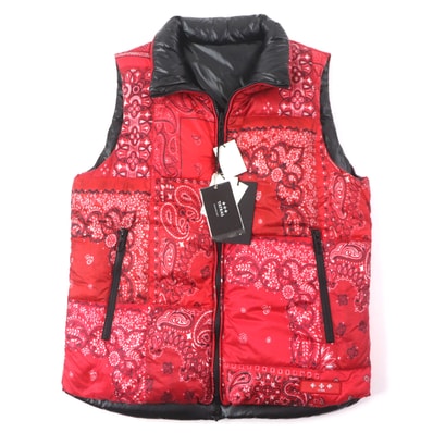 未使用品 タトラス
ダウンベスト AGATONE アガトーネ レッド ブラック メンズ 2 MTAT20A4729-D