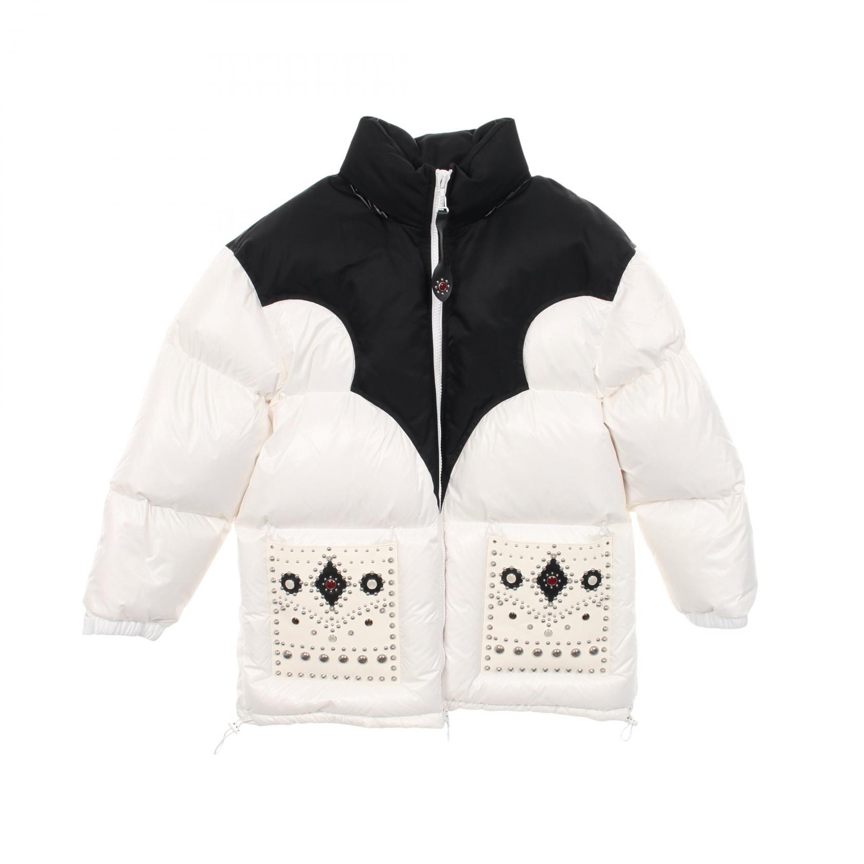 ルイ・ヴィトン LOUIS VUITTON ダウンジャケット 衣料品 アウター ナイロン レディース ホワイト系 / ブラック系 RW212B H32 FLOW58 【中古】