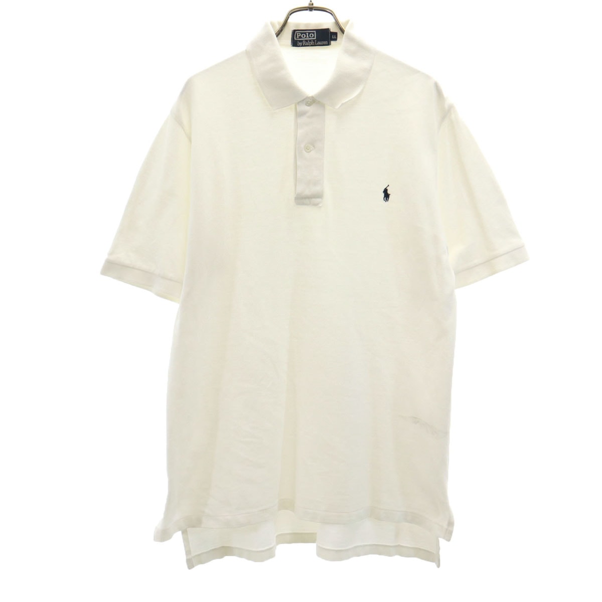 Polo by Ralph Lauren ポロバイラルフローレン 半袖 ポロシャツ LL オフホワイト 鹿の子
