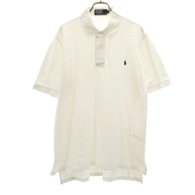 Polo by Ralph Lauren ポロバイラルフローレン 半袖 ポロシャツ LL オフホワイト 鹿の子