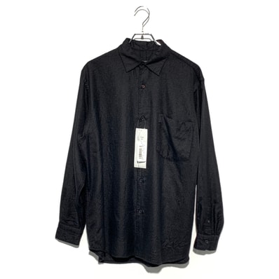 COMOLI Cashmere Silk Garment Dyed Shirt "Navy"