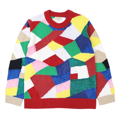 美品 バーバリー クルーネック ニット メンズ マルチカラー S BURBERRY