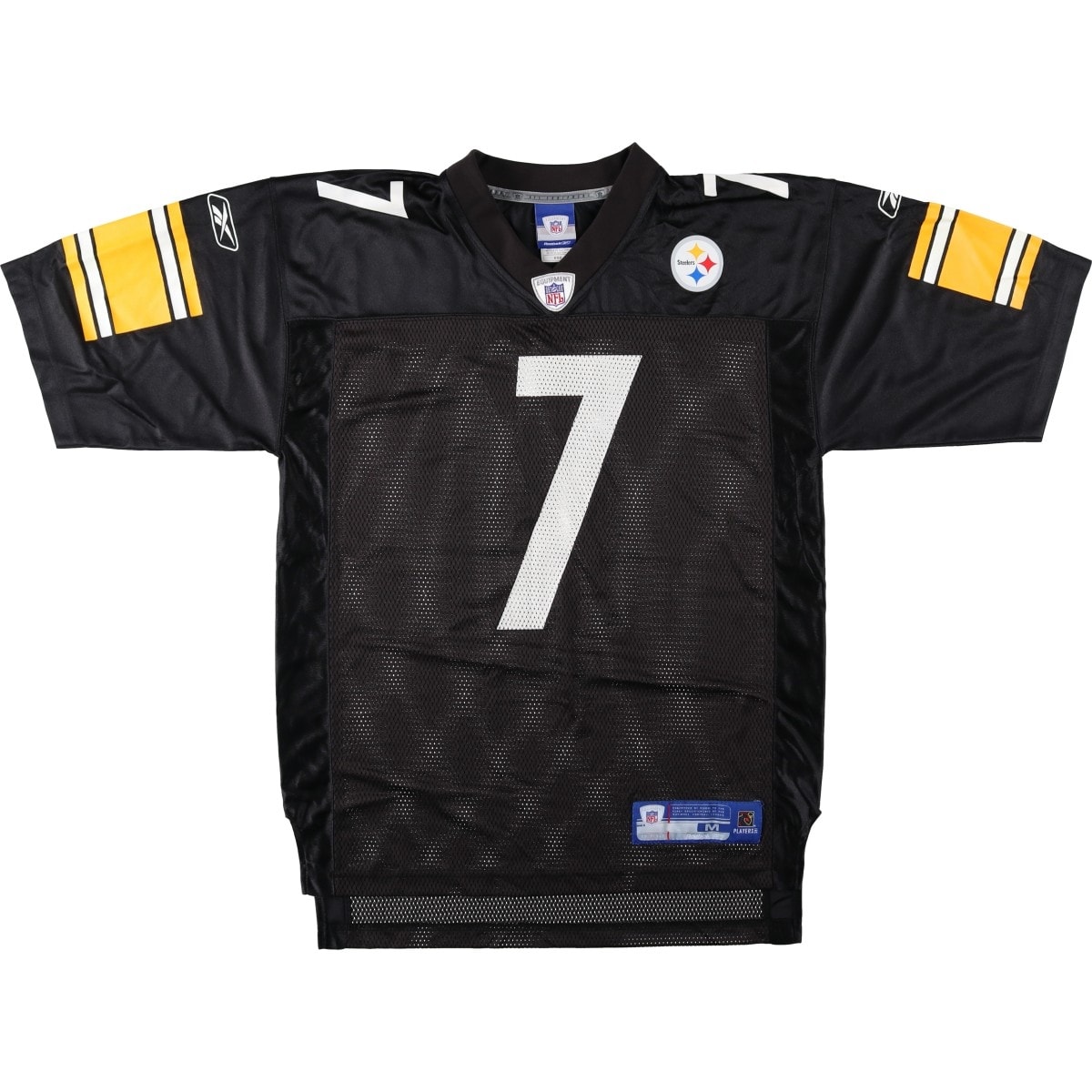 古着 リーボック Reebok NFL PITTSBURGH STEELERS ピッツバーグスティーラーズ メッシュ Vネック ゲームシャツ フットボールシャツ メンズM相当/eaa645269