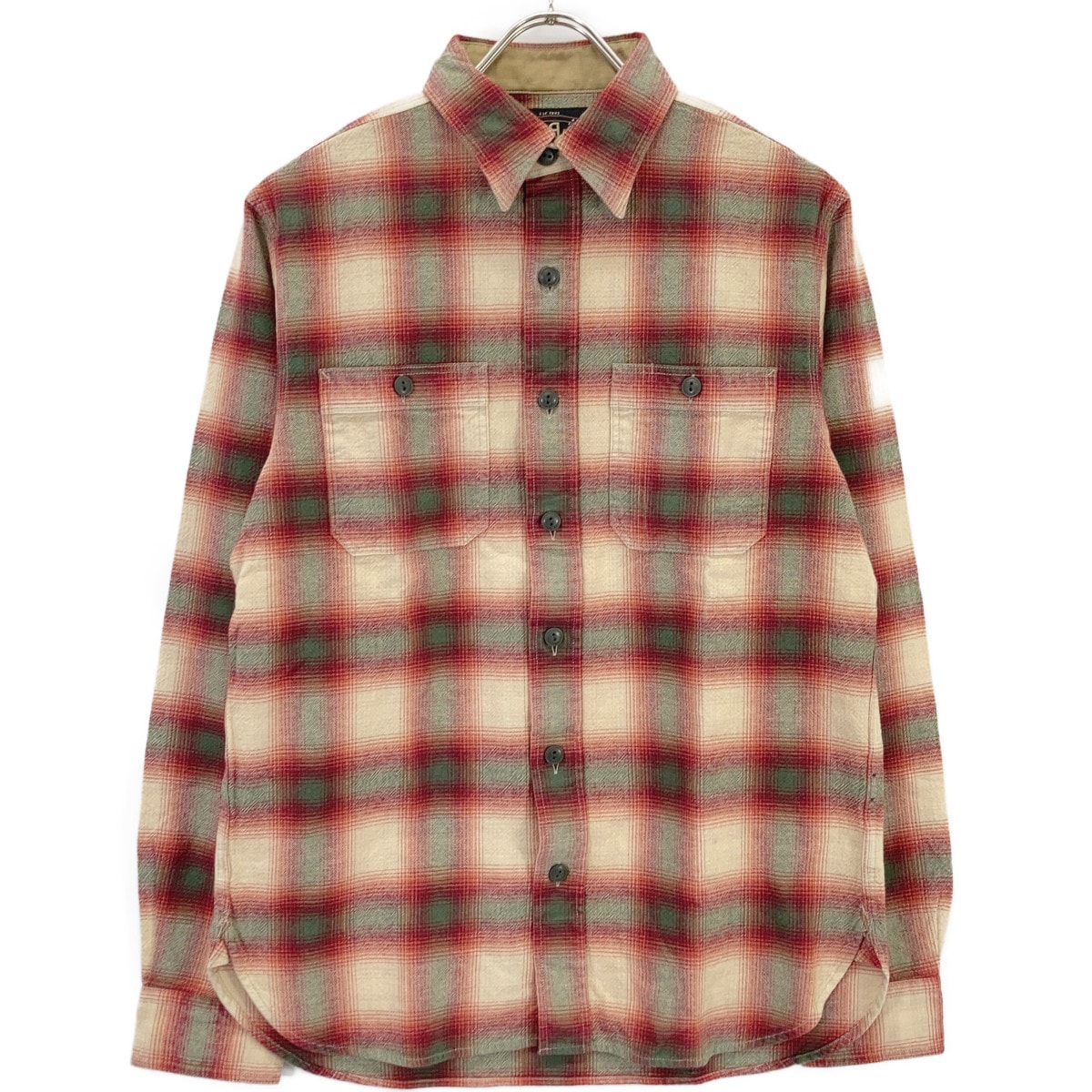 A (未使用に近い)】ダブルアールエル 782567202001 ﾚｯﾄﾞ ｵﾝﾌﾞﾚ ﾁｪｯｸｼｬﾂ