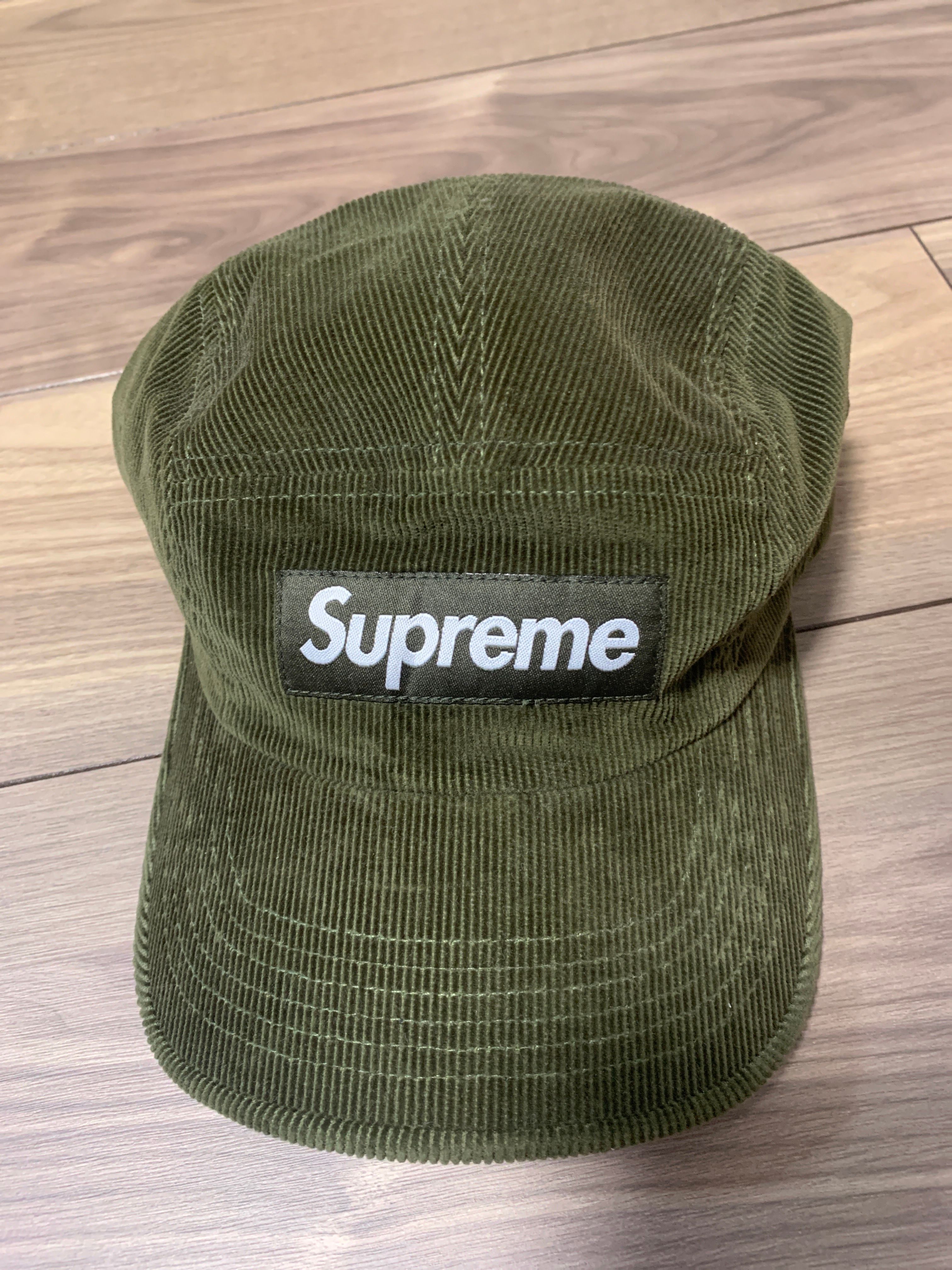 Supreme Fine Wale Corduroy Camp Cap "Olive"