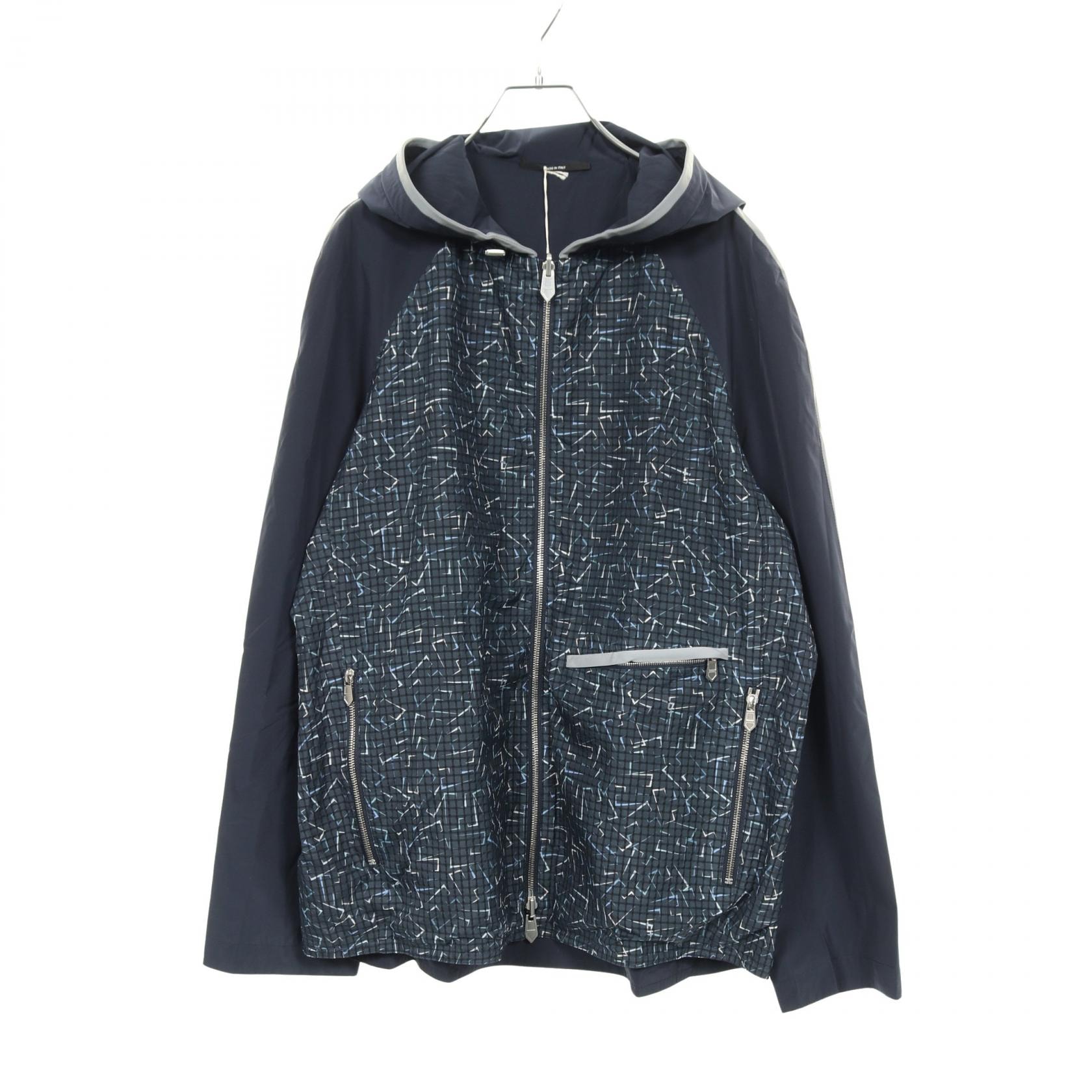 エルメス HERMES ブルゾン 衣料品 アウター ナイロン メンズ ネイビー系 / グリーン系 / マルチカラー 【中古】