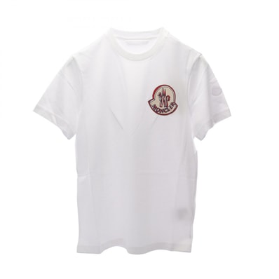 モンクレール MONCLER グラフィックモチーフ 半袖Tシャツ 衣料品 トップス コットン メンズ ホワイト系 L10918C0003489B8U00A 【新品】