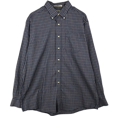 古着 90~00年代 エルエルビーン L.L.Bean WRINKLE RESISTANT 長袖 ボタンダウンチェックシャツ メンズL相当 ヴィンテージ/eaa622282