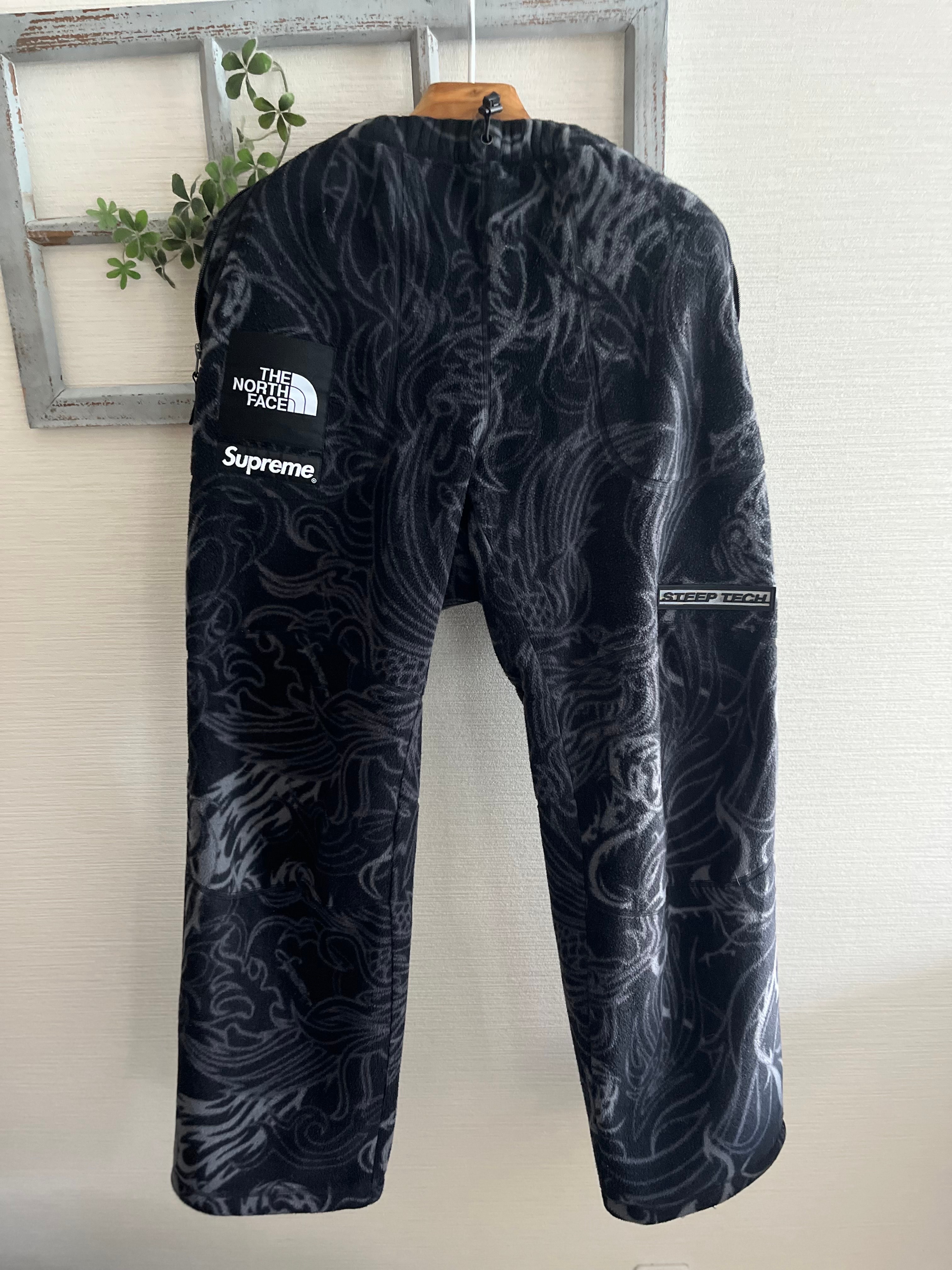 Supreme x The North Face Steep Tech Fleece Pant "Black Dragon"