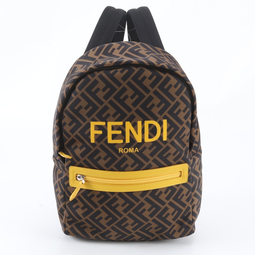 ■極美品 フェンディ ズッカリュックサック レザー×ナイロン