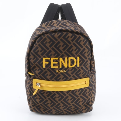 ■極美品 フェンディ ズッカリュックサック レザー×ナイロン