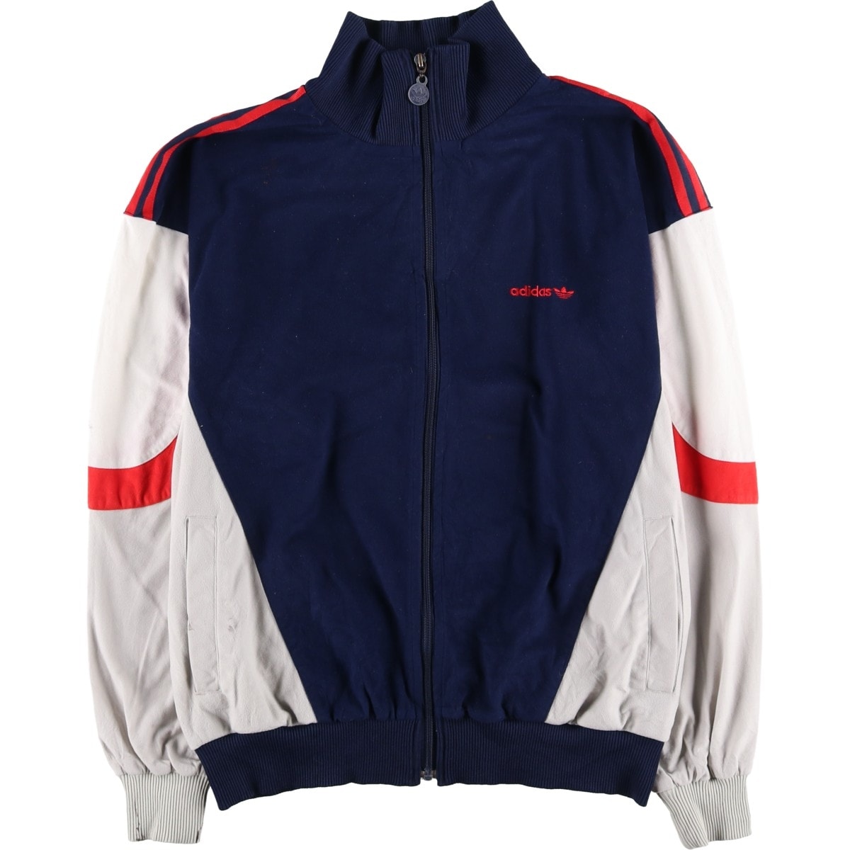 古着 80年代 アディダス adidas トレフォイルロゴ ベロアジャージ トラックジャケット メンズL相当 ヴィンテージ/eaa605553