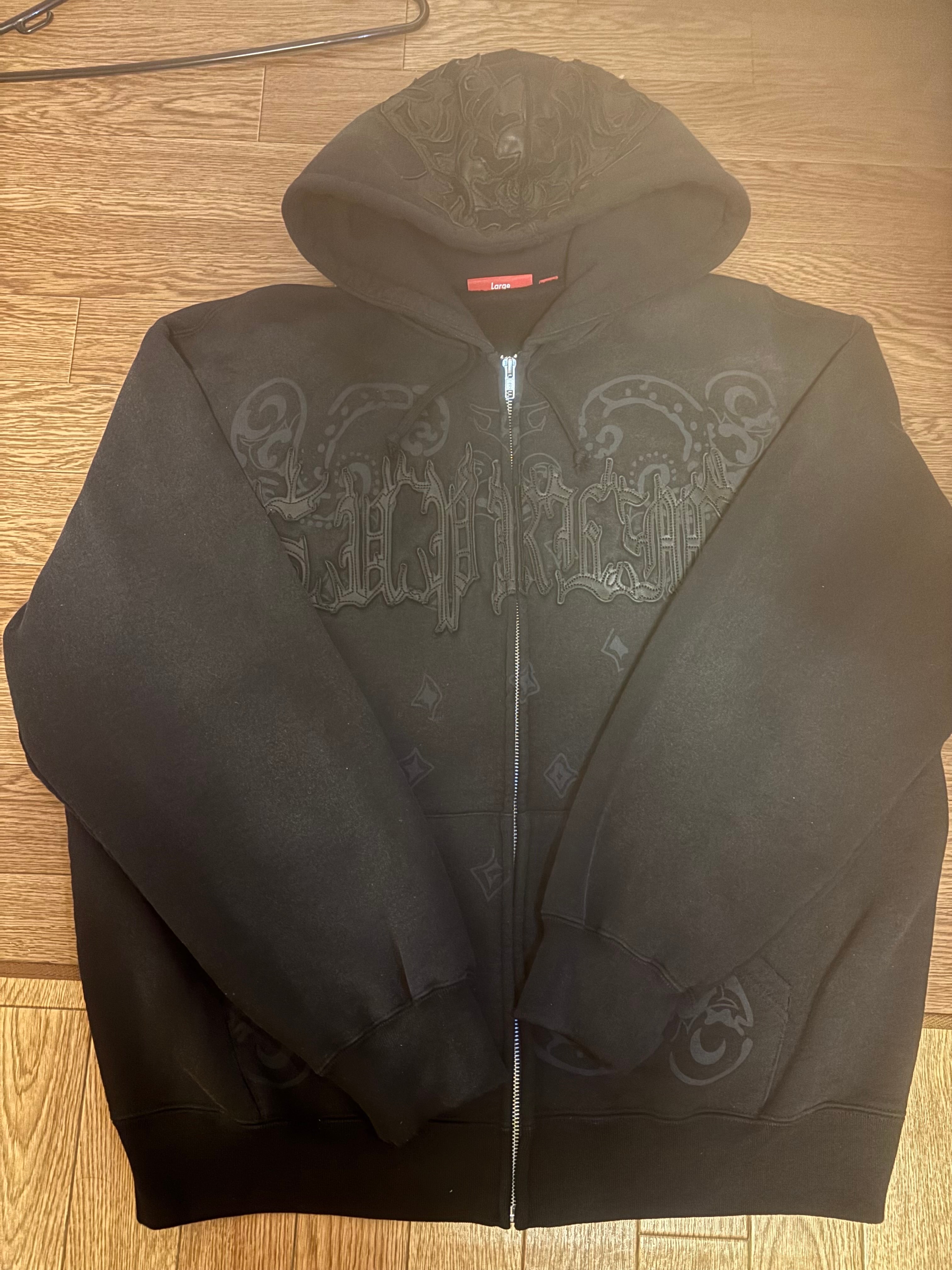 Supreme Paisley Zip Up Hooded Sweatshirt "Black"