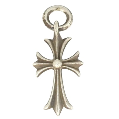 CHROME HEARTS クロムハーツ(原本無) TINY CH CROSS タイニーCHクロス チャーム ペンダントトップ シルバー系【中古】