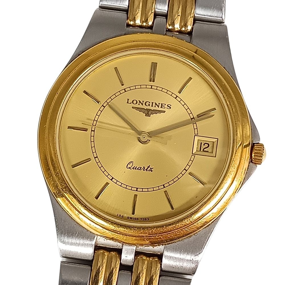 LONGINES ロンジン フラッグシップ コンビカラー クォーツ メンズ 腕時計 C1129