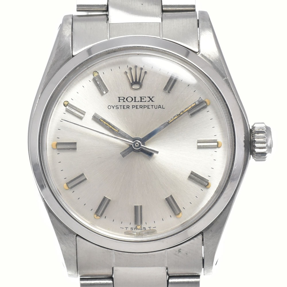 値下 ロレックス ROLEX 6548 ヴィンテージ オイスターパーペチュアル Cal.1161 シルバー 自動巻き ユニセックス 良品 腕時計 J#147359